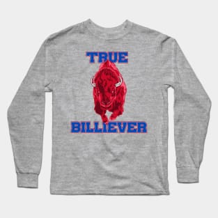 WNY Pride T-Shirt - Charging Football Buffalo - True Billiever Long Sleeve T-Shirt